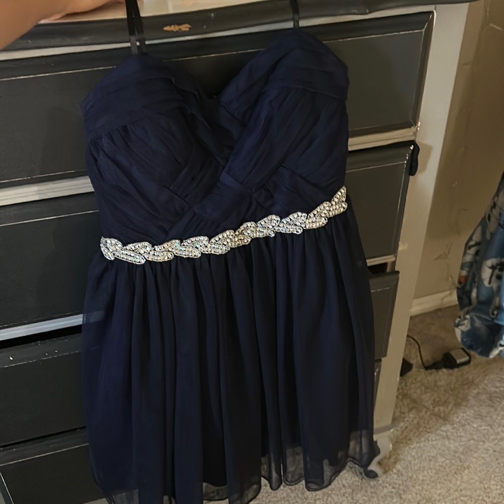 Navy blue dress from city triangles